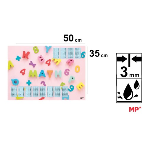 Protectie birou Main Paper, 35 x 50 cm, roz design tabla inmultir