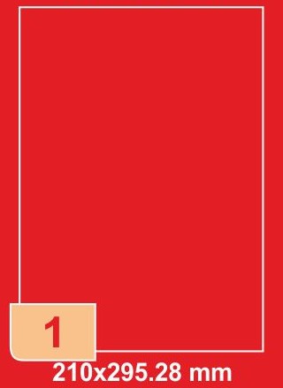 Etichete autoadezive albe 210X295.28 mm,?1/A4, 100 etichete/top, 100 coli/top